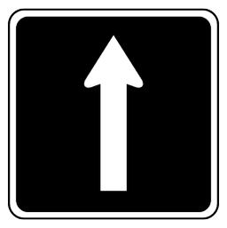 Straight through only sign from the Part 7 handbook PDF