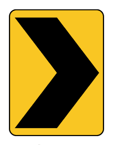 Chevron alignment sign from the Part 7 handbook PDF